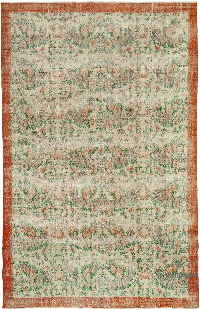 Vintage Turkish Hand-Knotted Rug - 7'  x 10' 9" (84" x 129") - K0051020