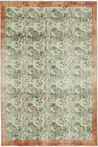 Vintage Turkish Hand-Knotted Rug - 6' 11" x 10' 4" (83" x 124")
