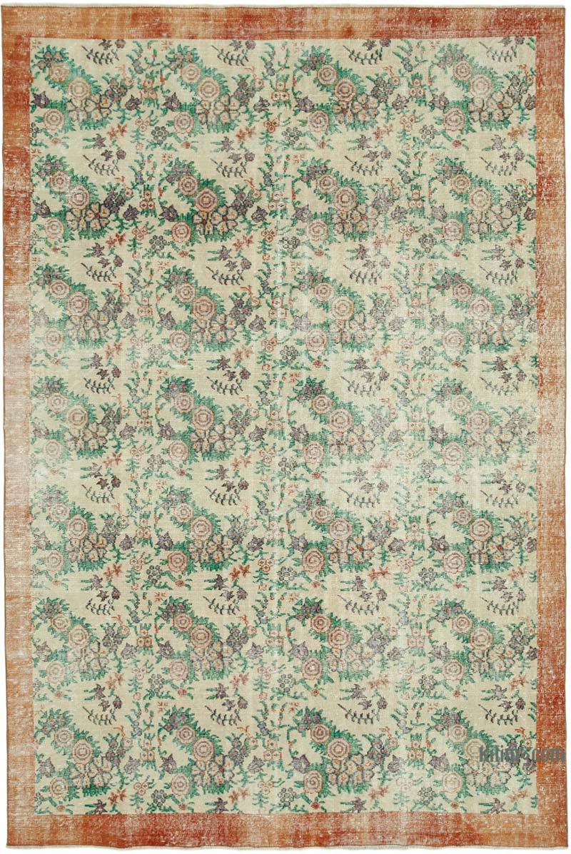 Alfombra Vintage Turca Anudada a Mano - 212 cm x 316 cm - K0051025