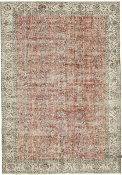 Vintage Turkish Hand-Knotted Rug - 7' 1" x 10'  (85 in. x 120 in.)