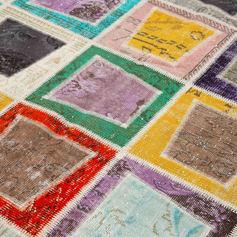 Çok Renkli Boyalı Patchwork Halı - 200 cm x 280 cm - K0051049
