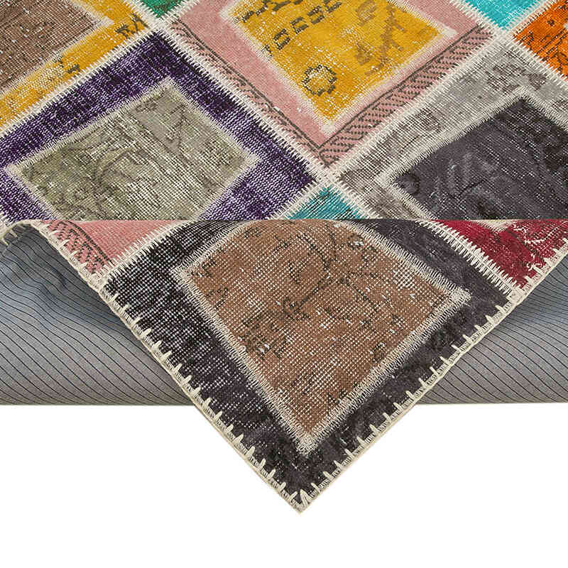 Çok Renkli Boyalı Patchwork Halı - 200 cm x 280 cm - K0051049
