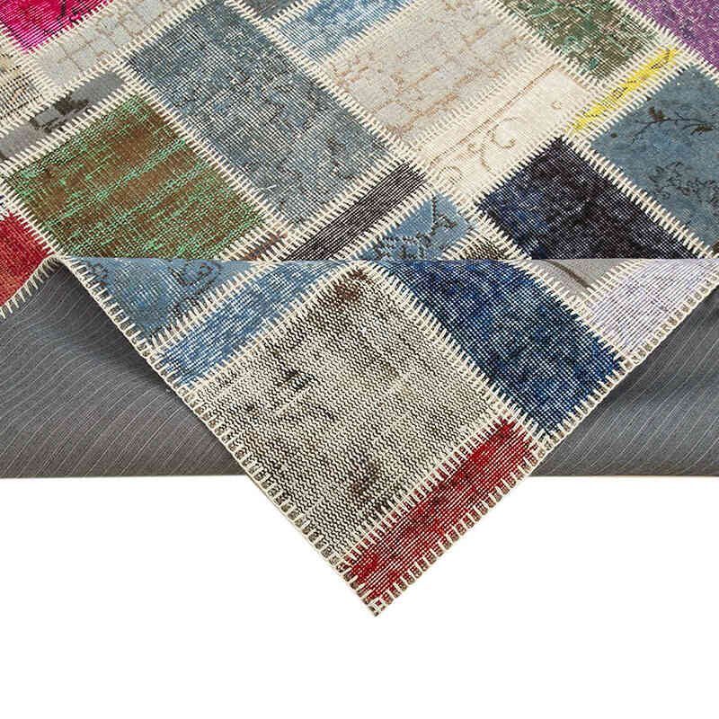 Çok Renkli Boyalı Patchwork Halı - 173 cm x 245 cm - K0051061