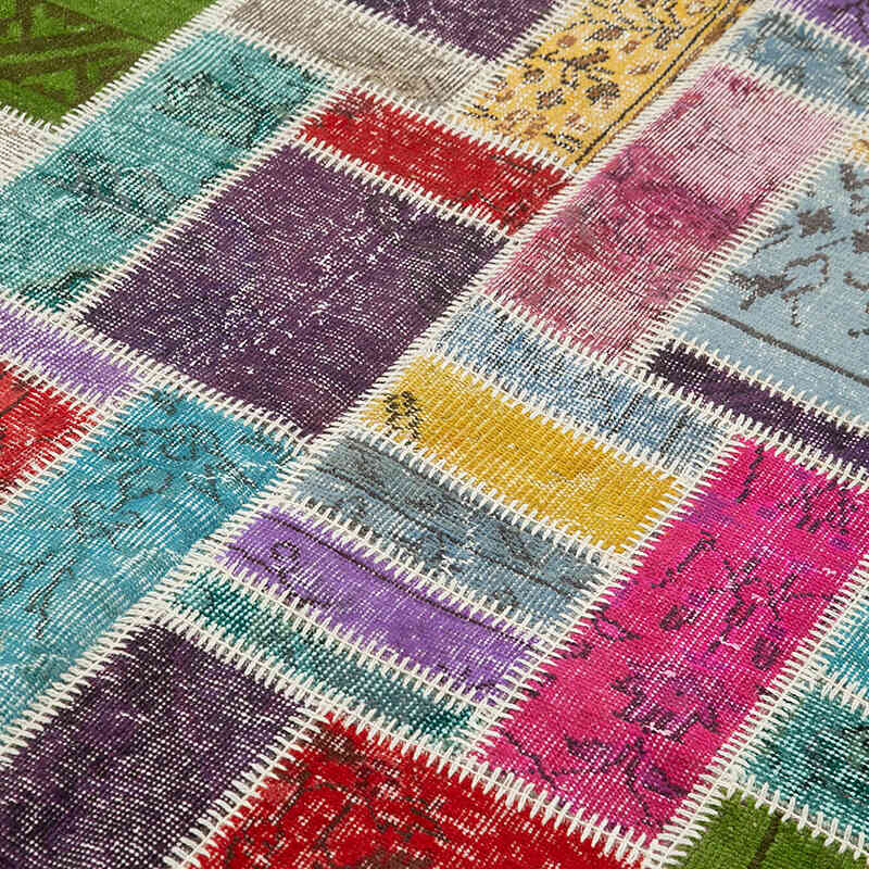 Çok Renkli Boyalı Patchwork Halı - 166 cm x 250 cm - K0051064
