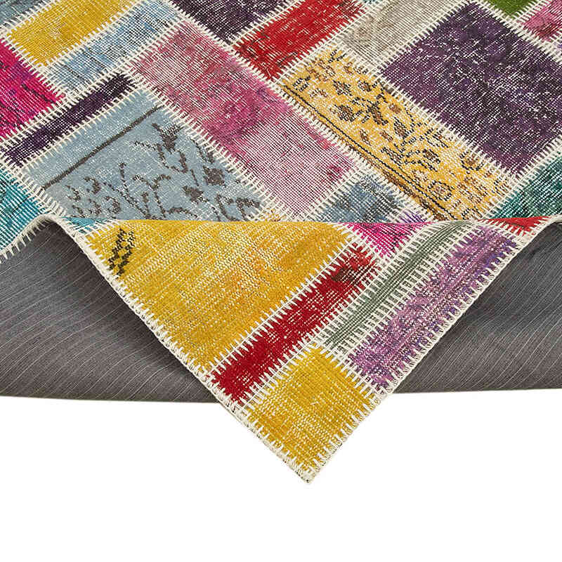Çok Renkli Boyalı Patchwork Halı - 166 cm x 250 cm - K0051064