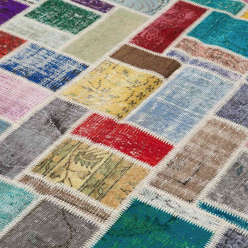 Çok Renkli Boyalı Patchwork Halı - 208 cm x 296 cm - K0051077