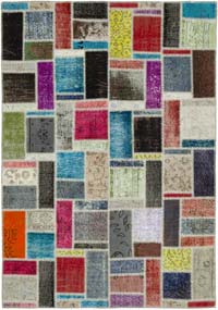 Çok Renkli Boyalı Patchwork Halı - 174 cm x 244 cm