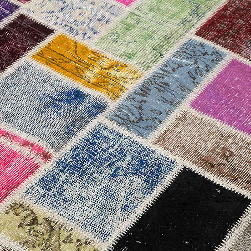 Çok Renkli Boyalı Patchwork Halı - 173 cm x 239 cm - K0051104