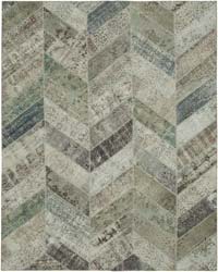 Gray Patchwork Hand-Knotted Turkish Rug - 8'  x 10' 1" (96" x 121")