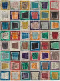 Çok Renkli Boyalı Patchwork Halı - 238 cm x 320 cm