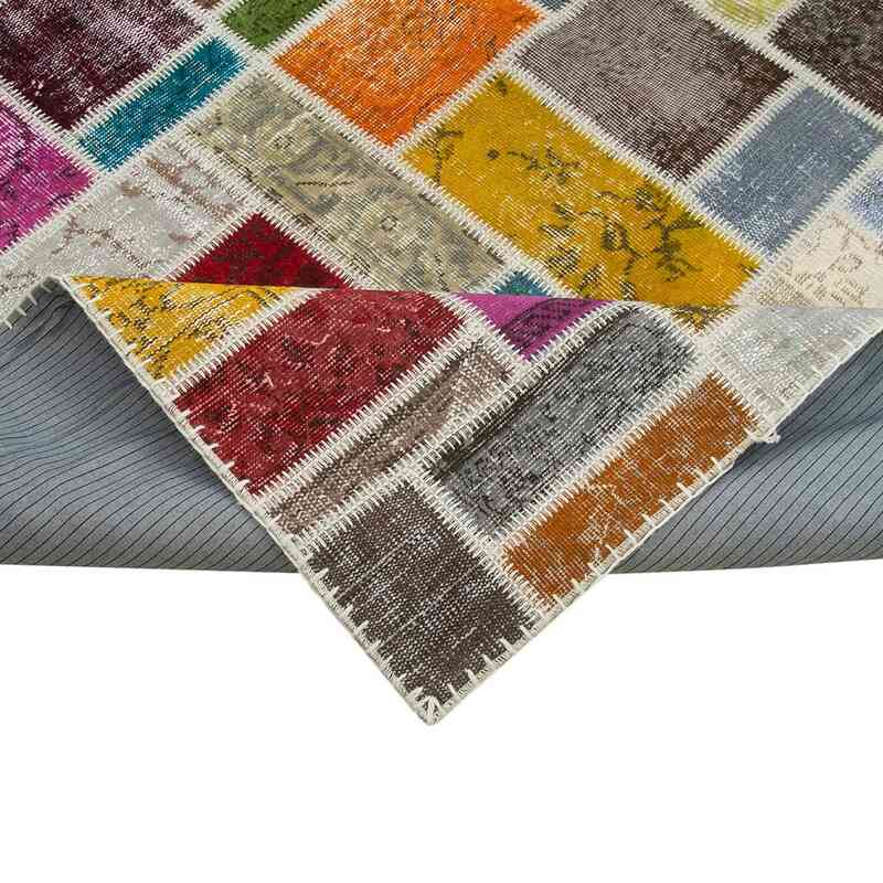 Multicolor Patchwork Hand-Knotted Turkish Rug - 8' 6" x 11' 8" (102 in. x 140 in.) - K0051123