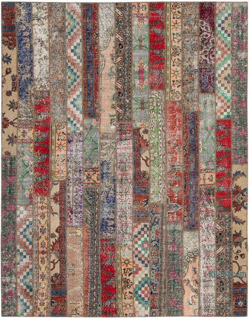Çok Renkli Patchwork El Dokuma Halı - 243 cm x 308 cm - K0051132