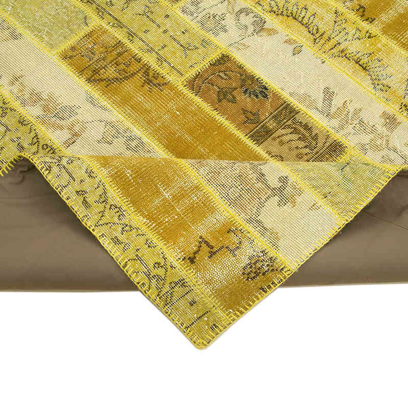Patchwork Hand-Knotted Turkish Rug - 8' 2" x 10'  (98" x 120") - K0051152