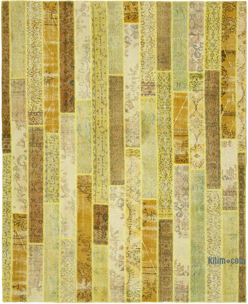 Patchwork Hand-Knotted Turkish Rug - 8' 2" x 10'  (98" x 120") - K0051152