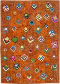 Patchwork Hand-Knotted Turkish Rug - 6' 10" x 9' 7" (82" x 115")