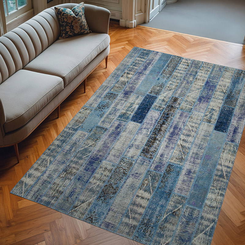 Alfombra De Retazos Turca Sobre-teñida - 194 cm x 300 cm - K0051179