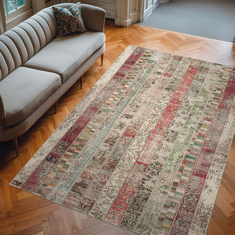 Alfombra Turca de Retazos - 203 cm x 305 cm - K0051182