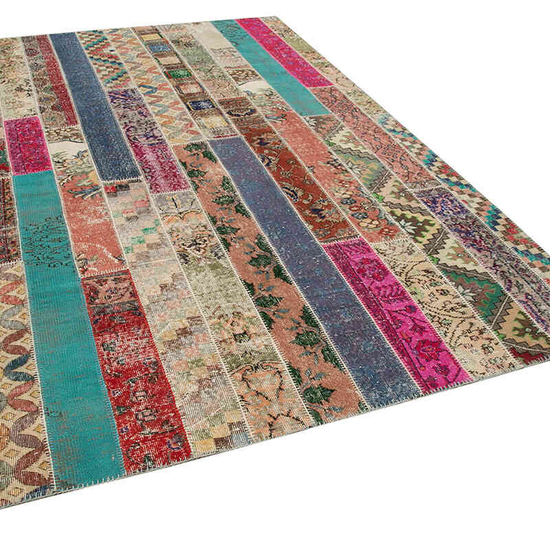 Multicolor Alfombra Turca de Retazos - 204 cm x 305 cm - K0051183