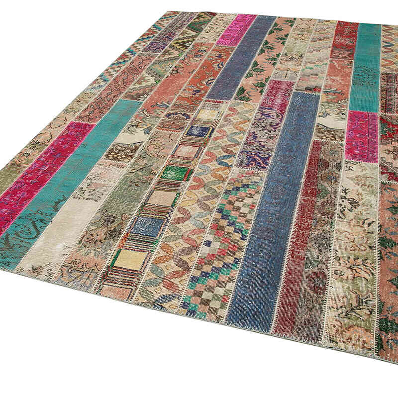 Multicolor Alfombra Turca de Retazos - 204 cm x 305 cm - K0051183