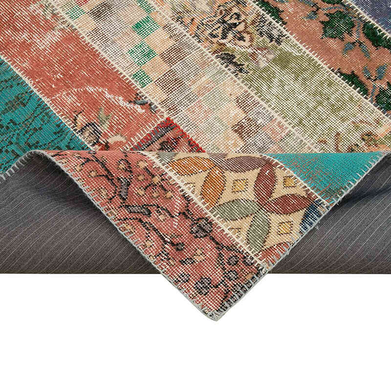 Multicolor Alfombra Turca de Retazos - 204 cm x 305 cm - K0051183