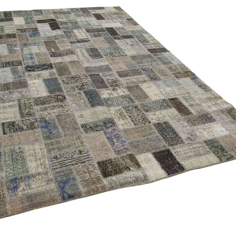 Gris Alfombra Turca de Retazos - 202 cm x 310 cm - K0051184