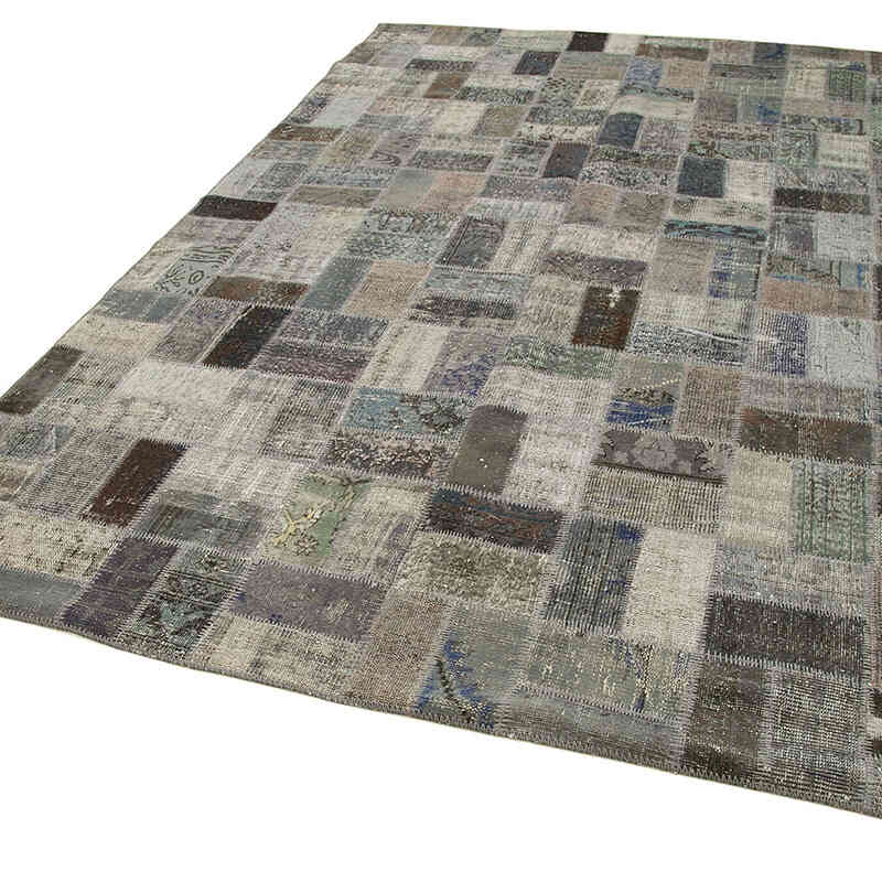 Gris Alfombra Turca de Retazos - 202 cm x 310 cm - K0051184