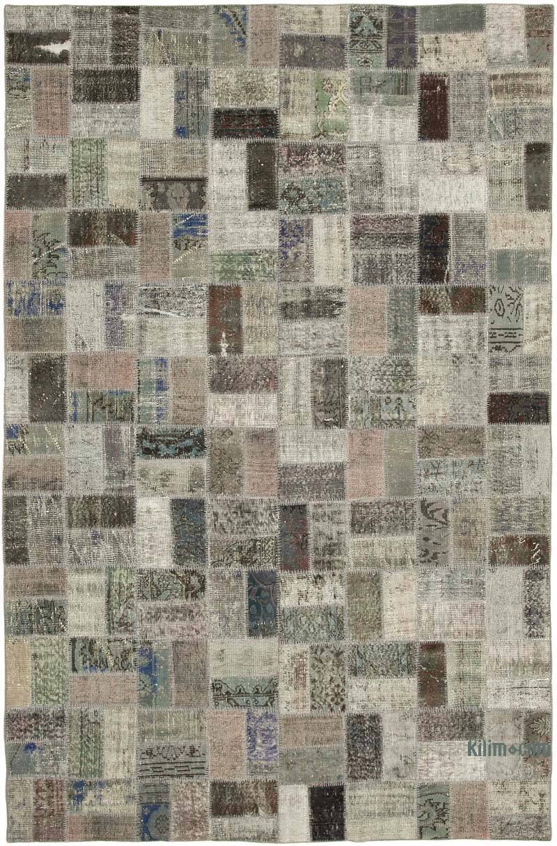 Gris Alfombra Turca de Retazos - 202 cm x 310 cm - K0051184