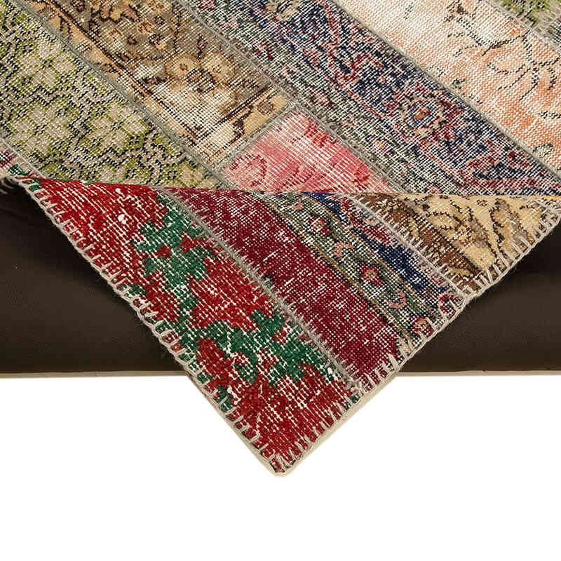 Patchwork Hand-Knotted Turkish Rug - 5' 7" x 7' 10" (67" x 94") - K0051189