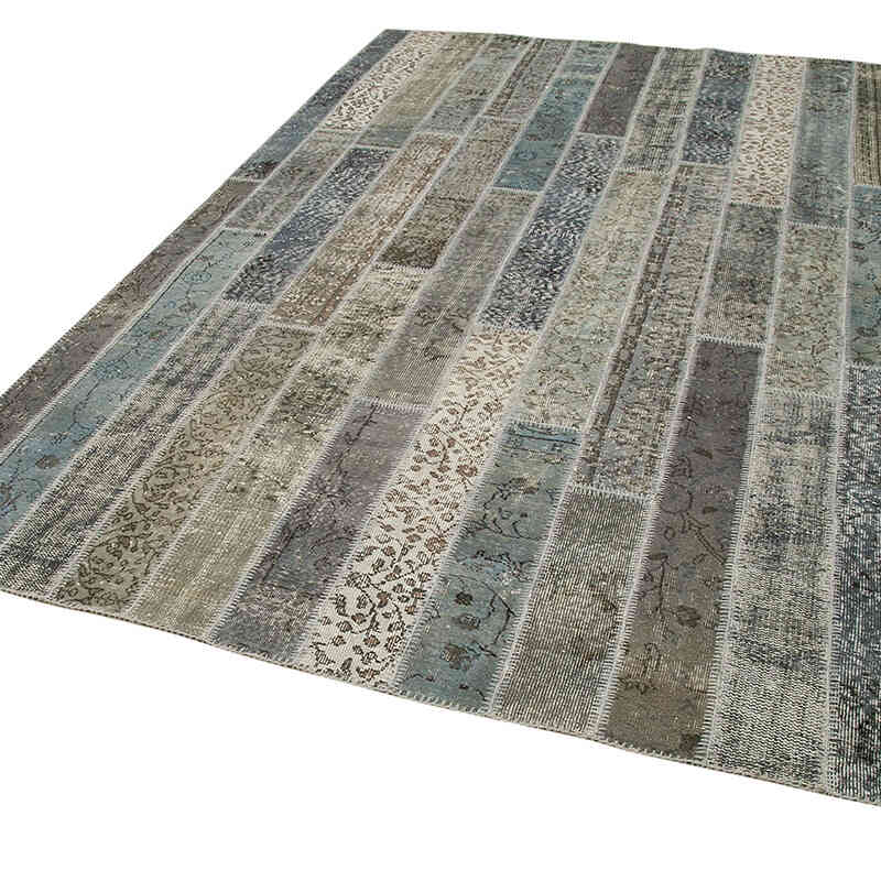 Boyalı Patchwork Halı - 202 cm x 305 cm - K0051214