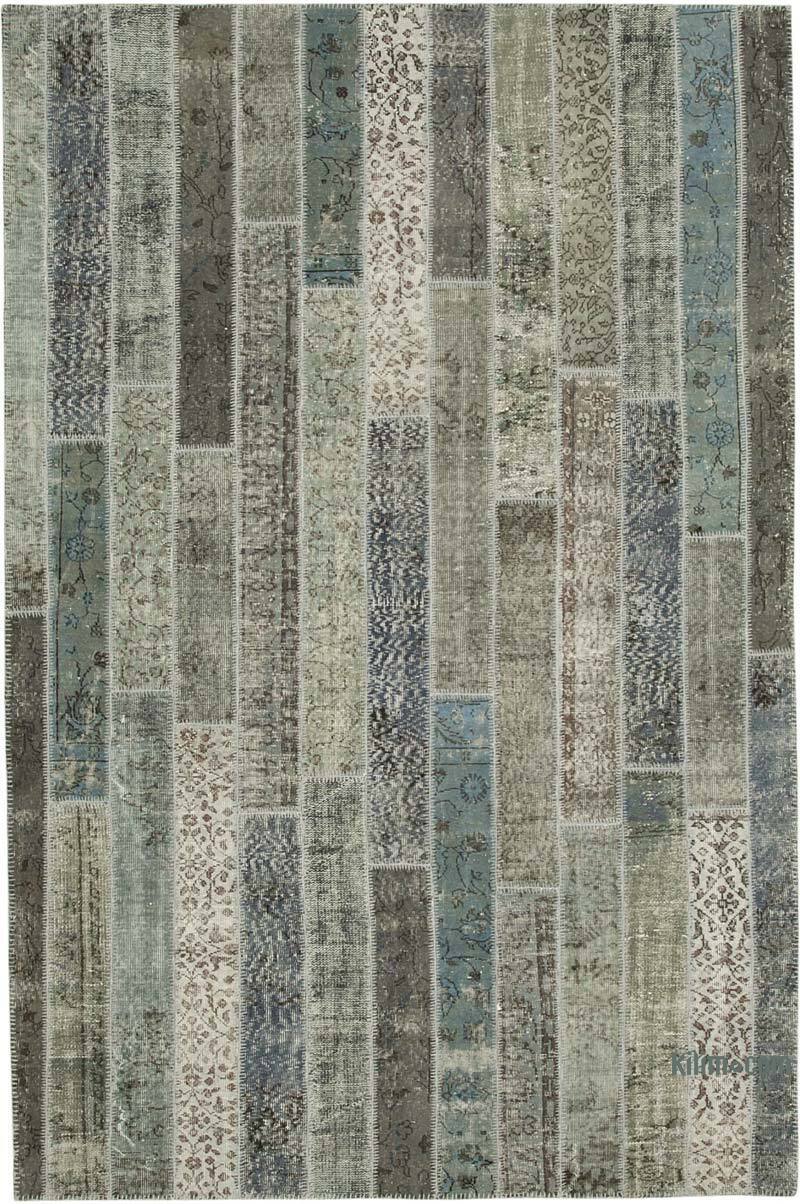 Boyalı Patchwork Halı - 202 cm x 305 cm - K0051214
