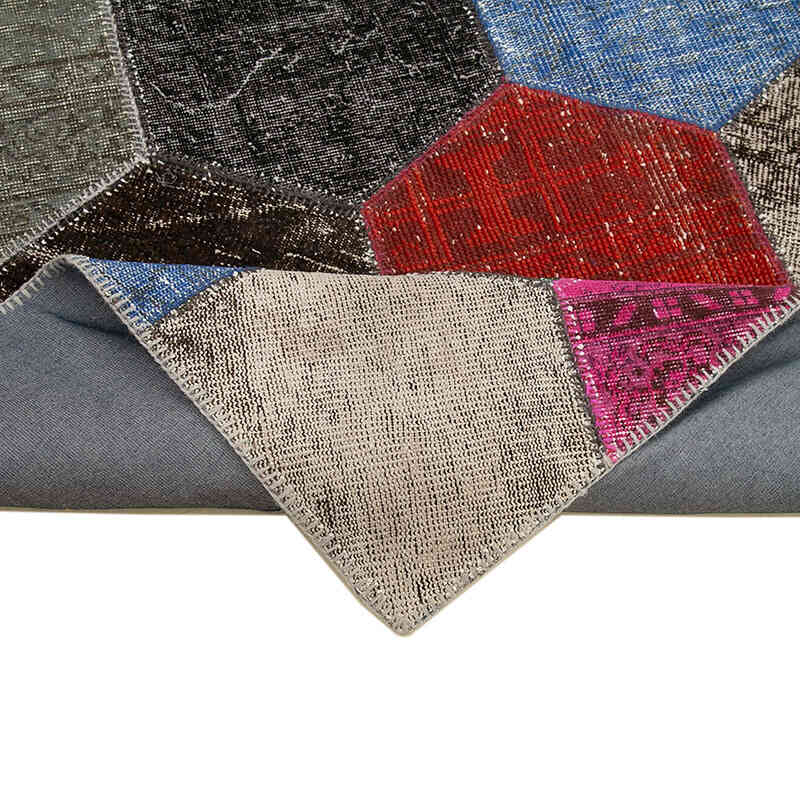 Çok Renkli Boyalı Patchwork Halı - 201 cm x 304 cm - K0051235