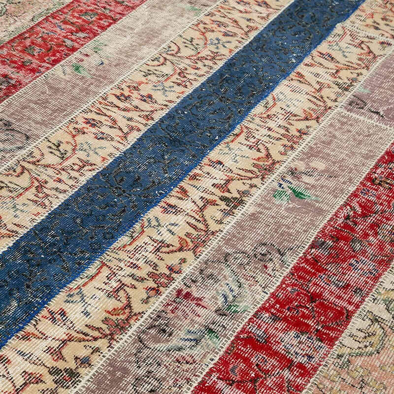 Multicolor, Rojo Alfombra Turca de Retazos - 203 cm x 308 cm - K0051245