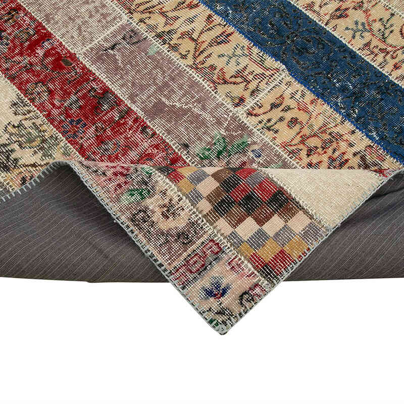 Multicolor, Rojo Alfombra Turca de Retazos - 203 cm x 308 cm - K0051245