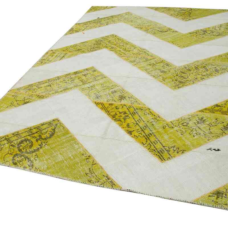 Patchwork Hand-Knotted Turkish Rug - 6' 7" x 10' 6" (79 in. x 126 in.) - K0051252