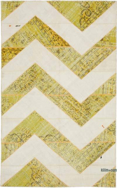 Boyalı Patchwork Halı - 200 cm x 320 cm