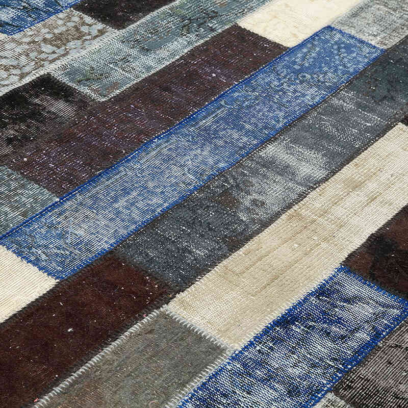 Multicolor Alfombra De Retazos Turca Sobre-teñida - 248 cm x 308 cm - K0051254