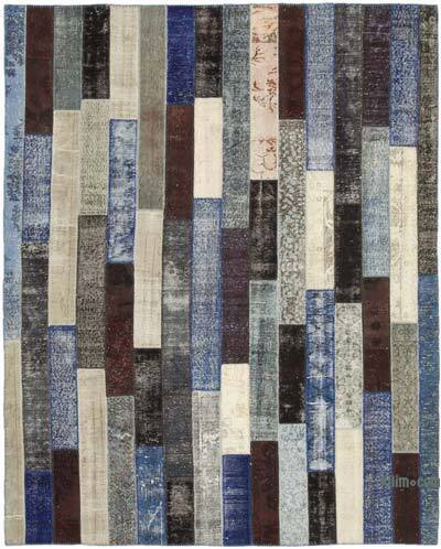 Çok Renkli Boyalı Patchwork Halı - 248 cm x 308 cm