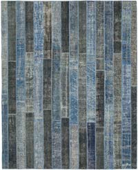 Alfombra De Retazos Turca Sobre-teñida - 249 cm x 307 cm