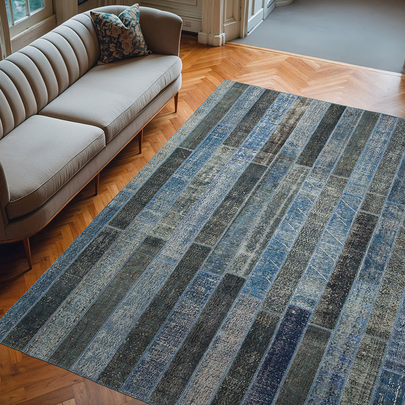 Alfombra De Retazos Turca Sobre-teñida - 249 cm x 307 cm - K0051268