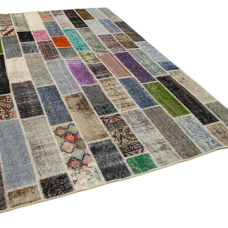 Multicolor Alfombra Turca de Retazos - 203 cm x 312 cm - K0051277