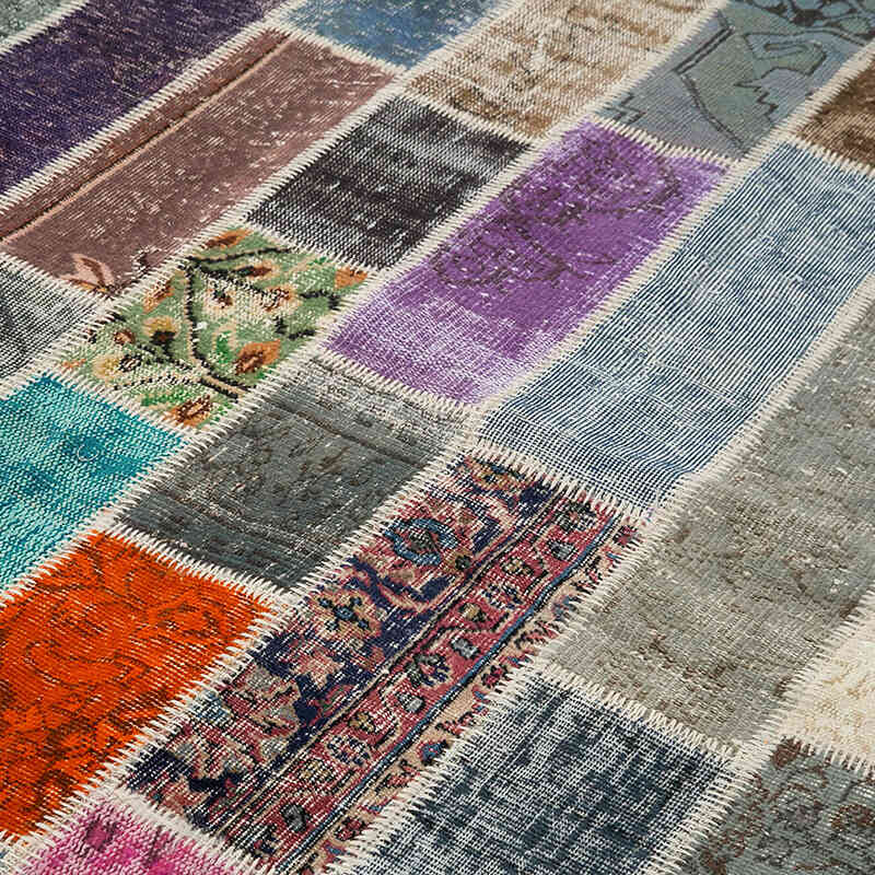 Multicolor Alfombra Turca de Retazos - 203 cm x 312 cm - K0051277