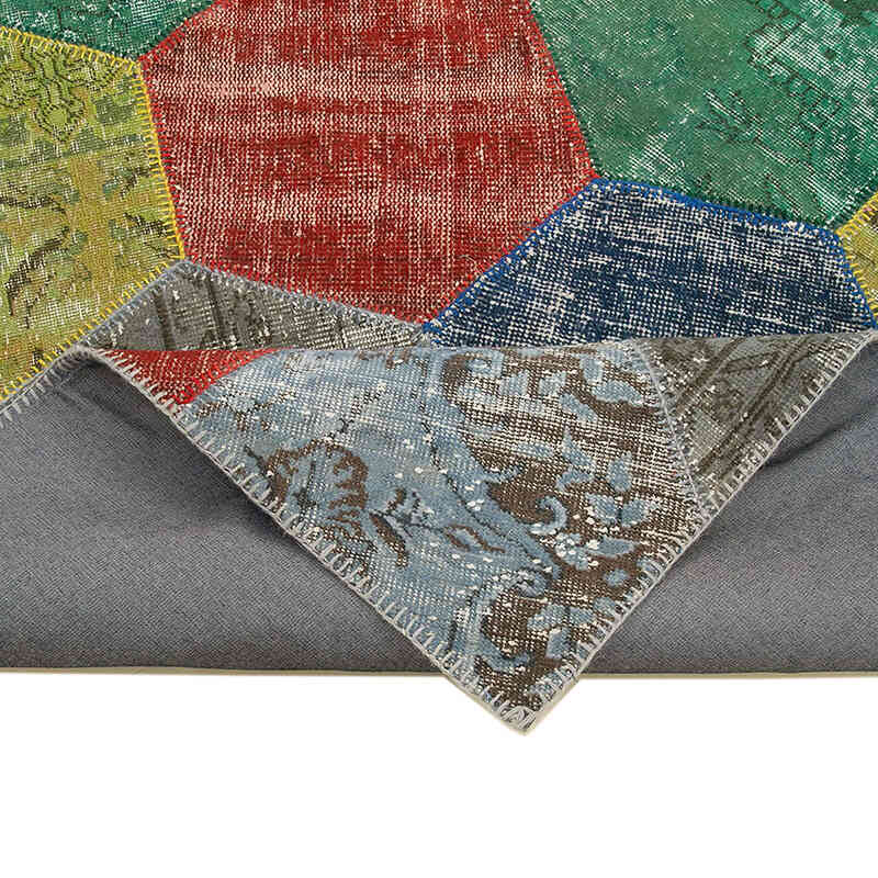 Çok Renkli Boyalı Patchwork Halı - 203 cm x 306 cm - K0051296