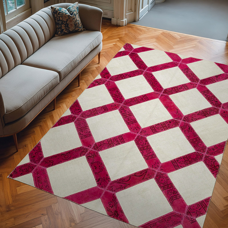 Patchwork El Dokuma Halı - 199 cm x 293 cm - K0051307
