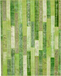Patchwork Hand-Knotted Turkish Rug - 8'  x 10' 1" (96" x 121")