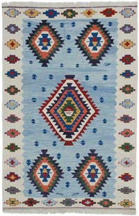 Blue New Handwoven Turkish Kilim Rug