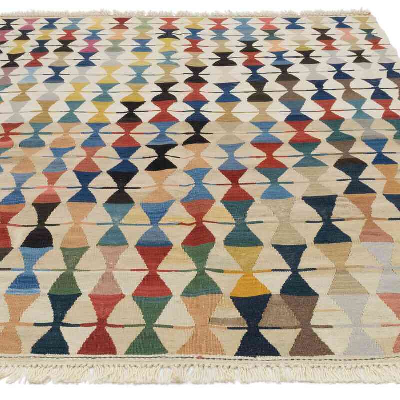 Multicolor New Handwoven Turkish Kilim Rug - K0051341