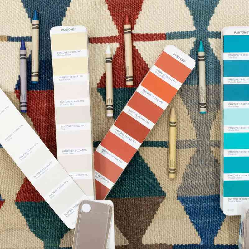 Multicolor New Handwoven Turkish Kilim Rug - K0051341