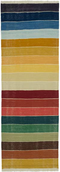 Multicolor New Handwoven Turkish Kilim Runner - 3' 5" x 9' 8" (41" x 116")
