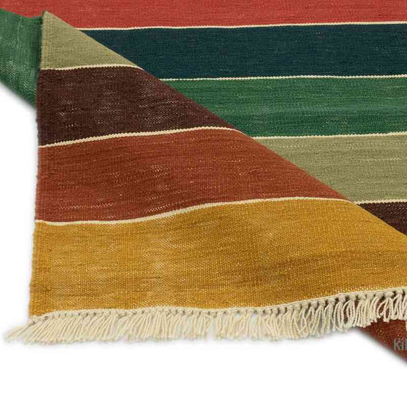 Çok Renkli Yeni Kök Boya El Dokuma Yolluk Kilim - 105 cm x 295 cm - K0051345