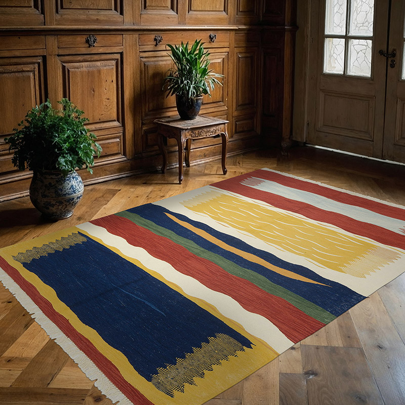 Multicolor New Handwoven Turkish Kilim Rug - K0051348